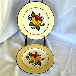 Paula Deen Harvest Fruit 9” plates Design Ceramic Dinner Plates